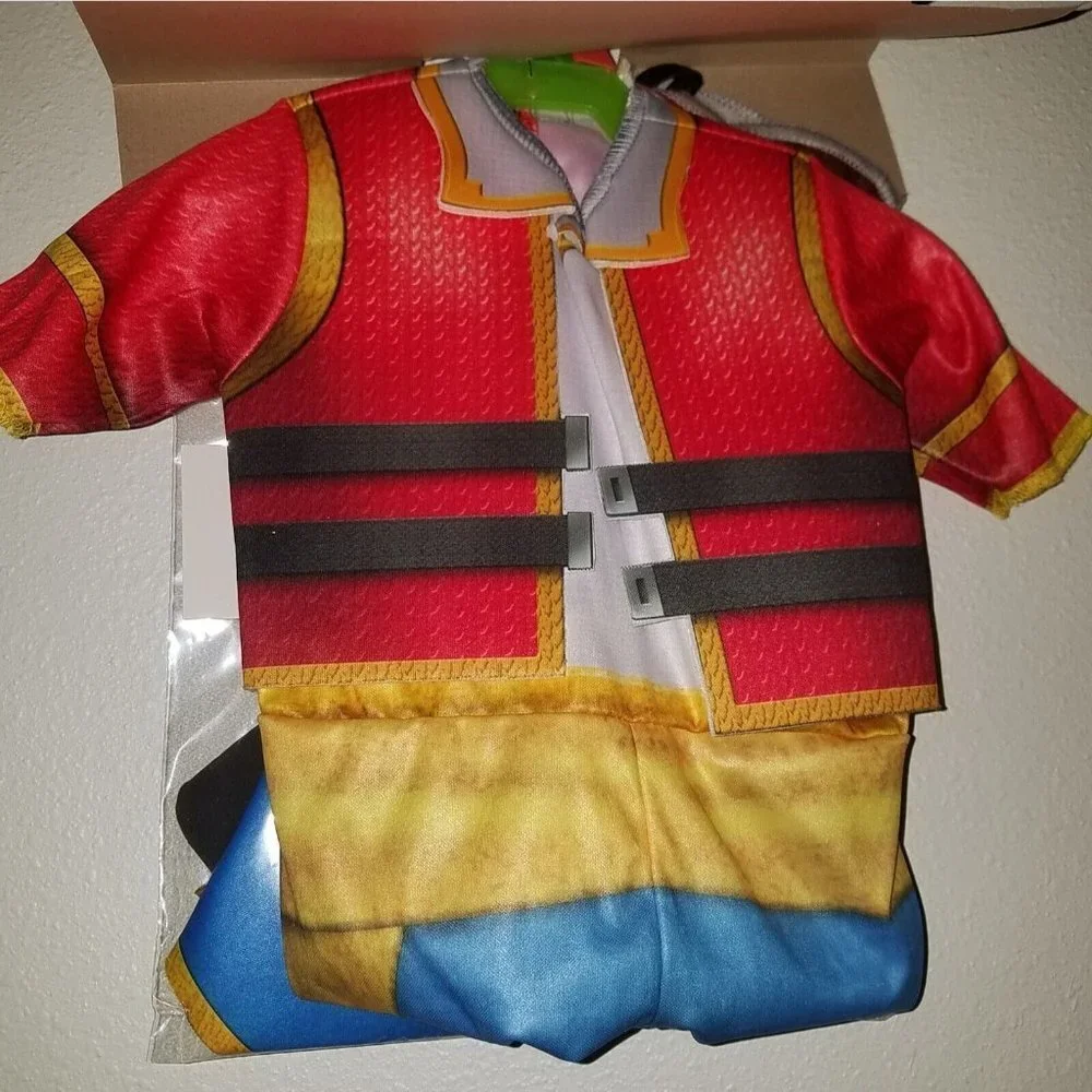 NEW Santiago of the Seas Halloween Costume Toddler 2T Rubie's Jumpsuit Belt Hat - Picture 2 of 4